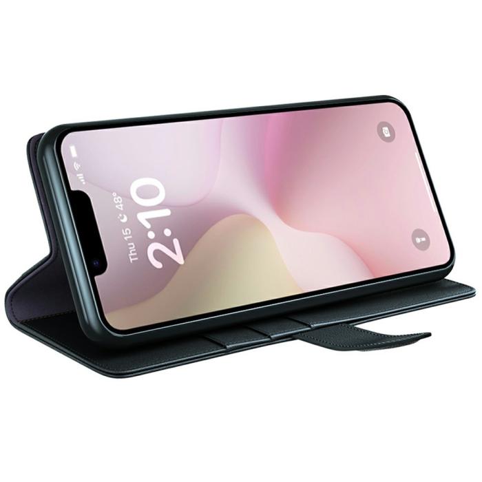 Bild 3,  iPhone 17e / 16e Fodral Premium Äkta Läder Svart - Teknikhallen.se