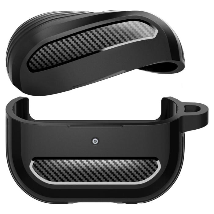 Bild 2, Spigen Spigen Samsung Galaxy Buds 3 / 3 Pro Skal Rugged Armor Matt Svart - Teknikhallen.se