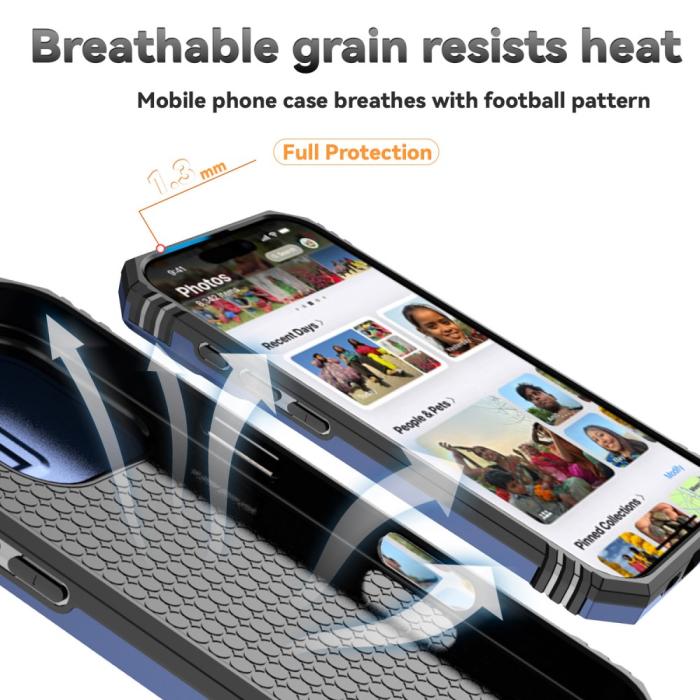 Bild 4,  iPhone 16 Pro Skal CamShield Ring Hybrid Blå - Teknikhallen.se