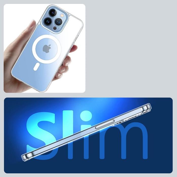 Bild 5, Tech-Protect Tech-Protect iPhone 12 / 12 Pro Skal Magmat MagSafe Transparent - Teknikhallen.se