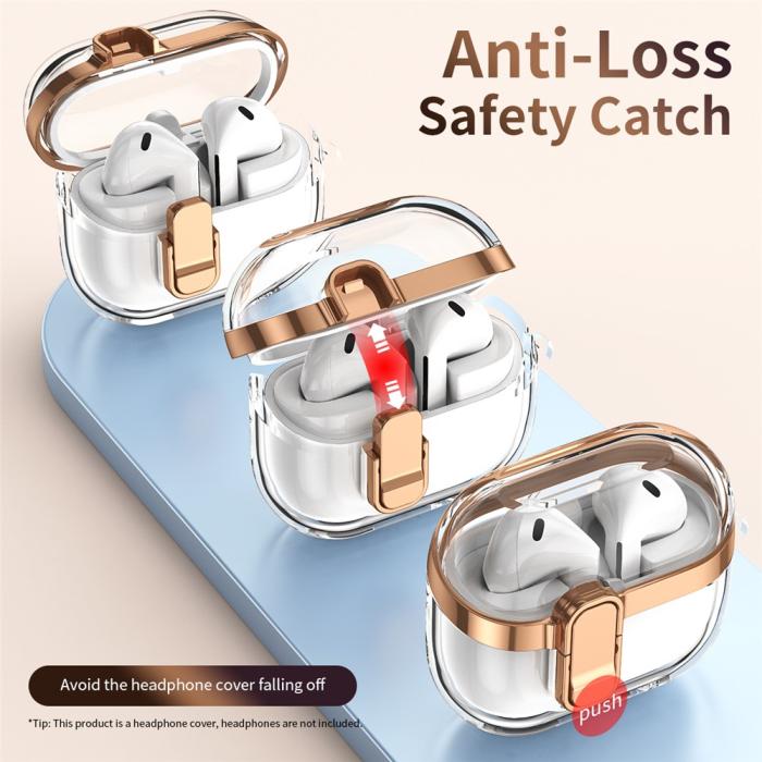 Bild 3,  Samsung Galaxy Buds 3/3 Pro Skal Hybrid Transparent/Svart - Teknikhallen.se