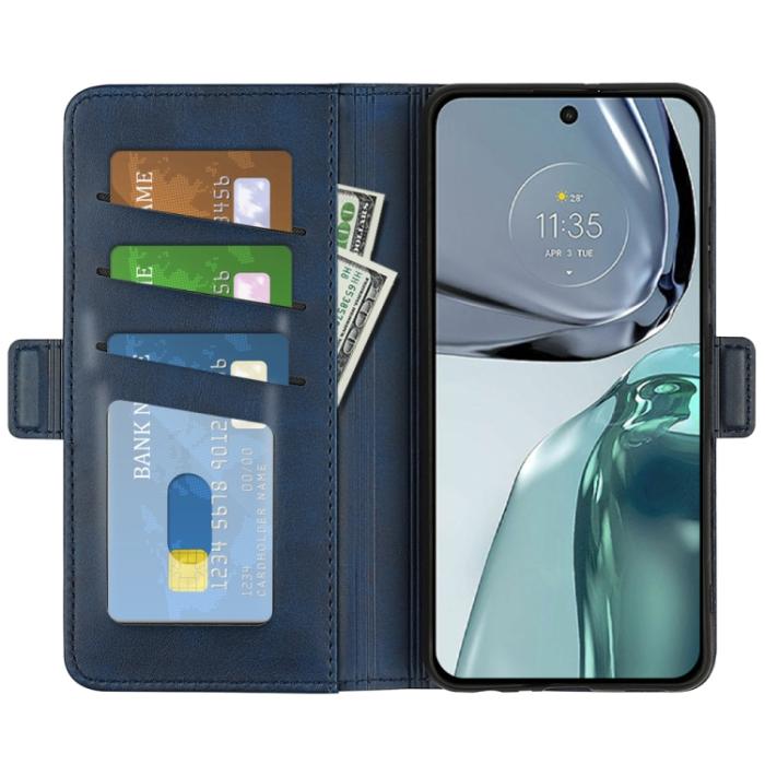Bild 4,  Motorola Moto G62 5G Fodral Magnetisk Stängning Blå - Teknikhallen.se