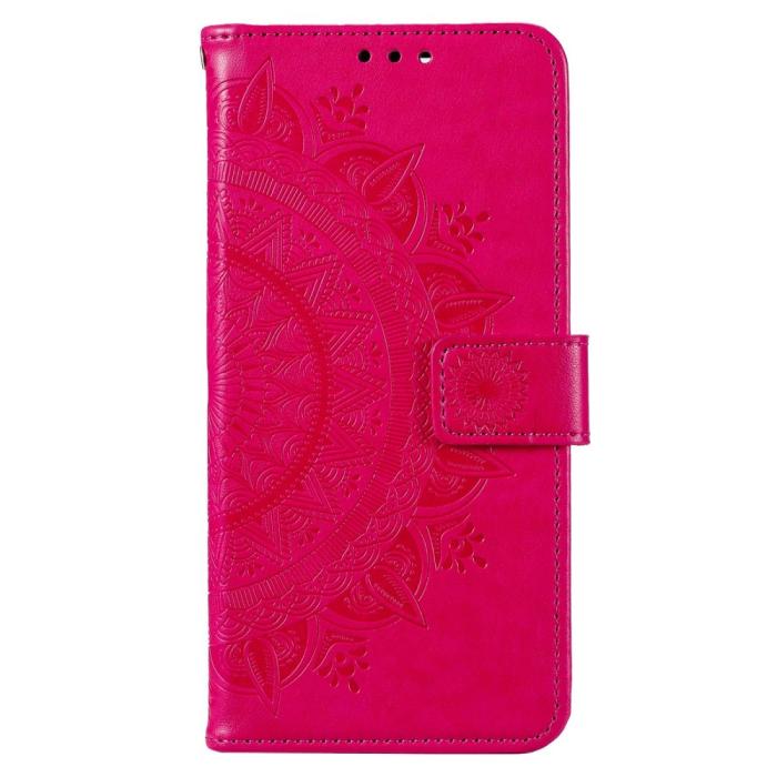 Bild 4,  Motorola Moto E22i Fodral Mandala Läder Rosa - Teknikhallen.se