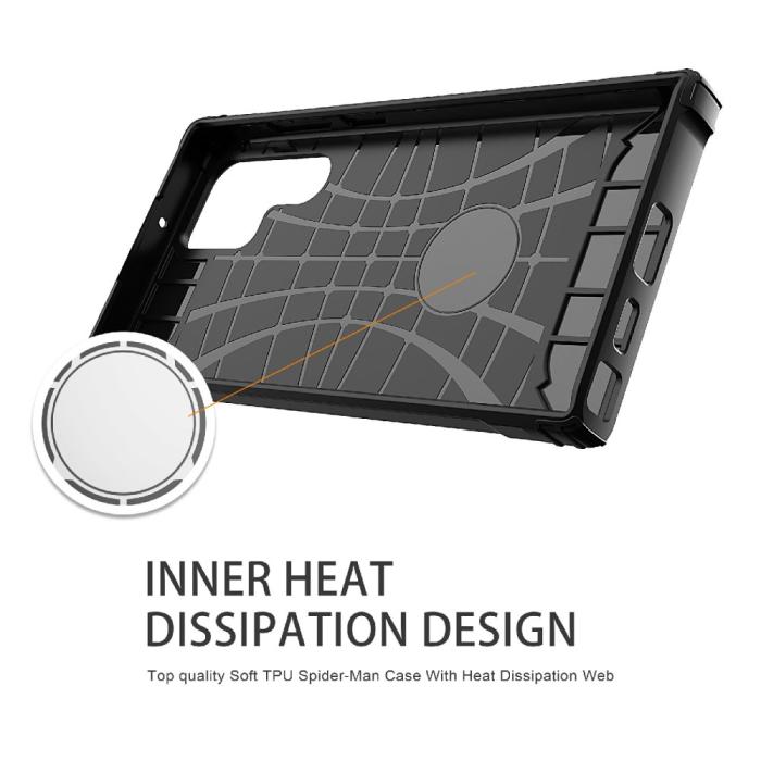 Bild 3,  Samsung Galaxy S23 Ultra Skal Shockproof Hybrid Armor Silver - Teknikhallen.se