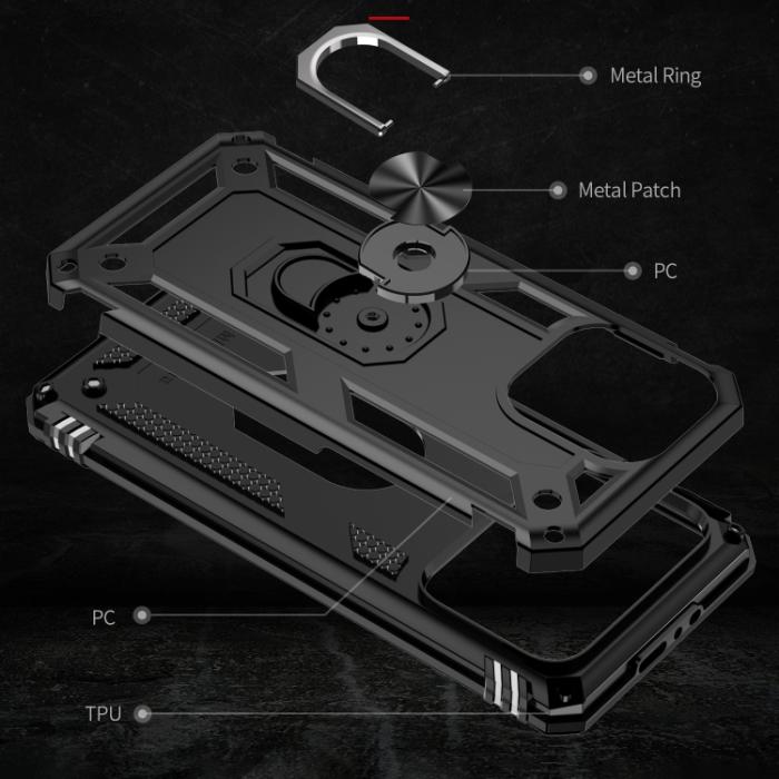 Bild 5,  iPhone 15 Pro Skal Hybrid Armor Ring Svart - Teknikhallen.se