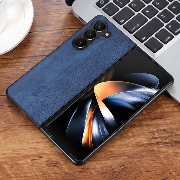 Bild 4, AZNS AZNS Galaxy Z Fold 5 Fodral Med Tryck Blå - Teknikhallen.se