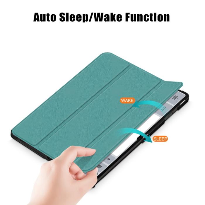 Bild 5,  Samsung Galaxy Tab S9 Ultra Fodral Tri-Fold Svartgrön - Teknikhallen.se