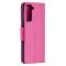  Samsung Galaxy S21 Plus - Litchi Shark Fodral - Rosa - Teknikhallen.se