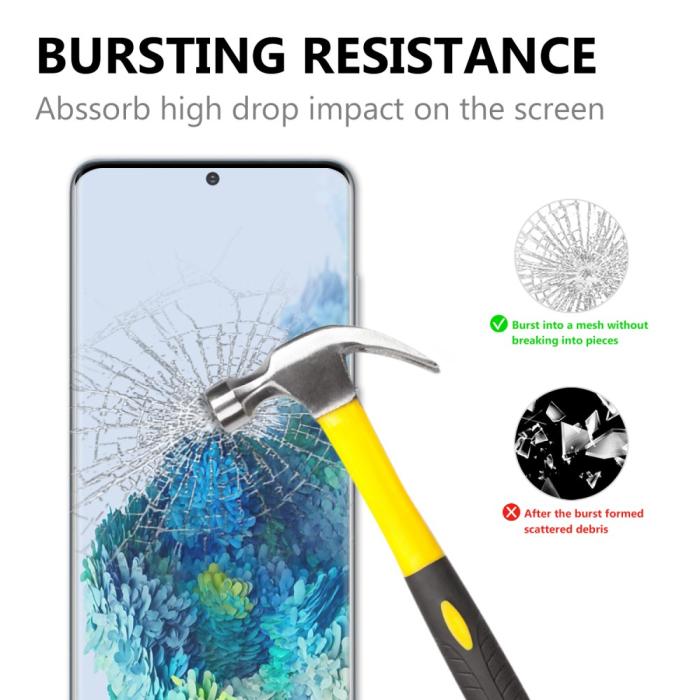 Bild 2,  Samsung Galaxy S20 Plus - Heltäckande Härdat Glas - Teknikhallen.se