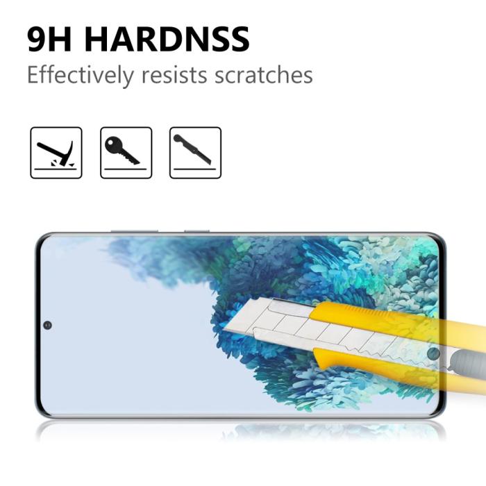 Bild 3,  Samsung Galaxy S20 Plus - Heltäckande Härdat Glas - Teknikhallen.se