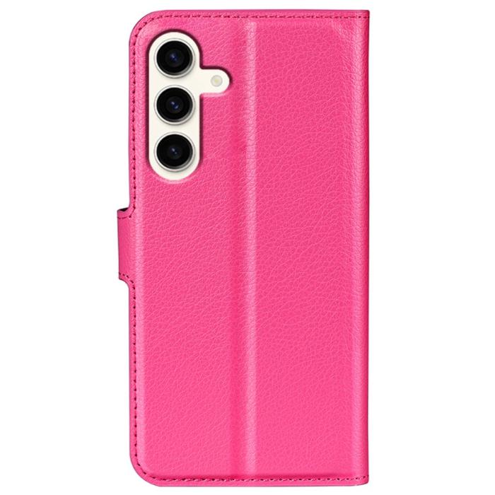 Bild 6,  Samsung Galaxy S24 Plus Fodral Litchi Textur Rosa - Teknikhallen.se