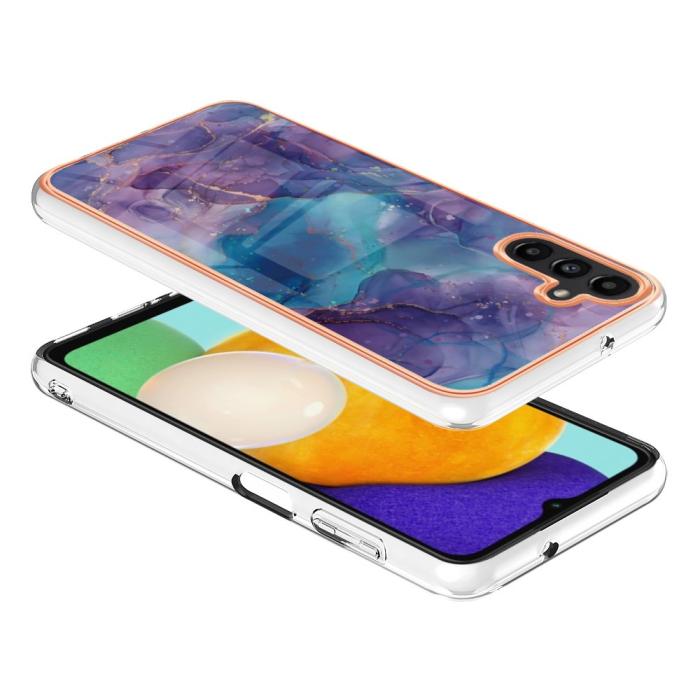 Bild 3,  Samsung Galaxy A34 5G Skal Marmor TPU Lila - Teknikhallen.se