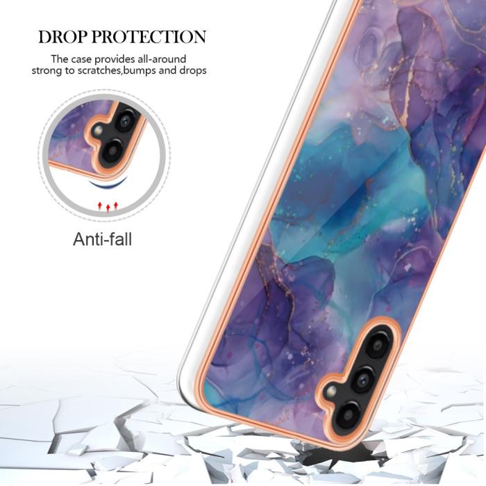 Bild 5,  Samsung Galaxy A34 5G Skal Marmor TPU Lila - Teknikhallen.se