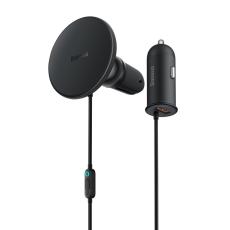 BASEUS Baseus 15W Magnetisk Tr&aring;dl&ouml;s Billaddare Svart - Teknikhallen.se
