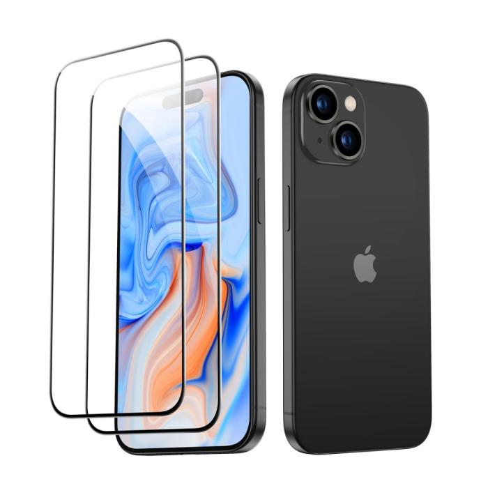 Bild 2, ESR ESR iPhone 15 Plus 2-PACK Skärmskydd Härdat Glas - Teknikhallen.se