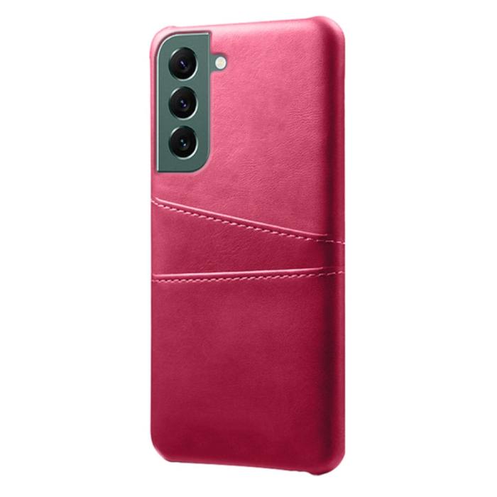 Bild 2,  Samsung Galaxy S24 Läderbelagt Skal Med Kortfack Rosa - Teknikhallen.se
