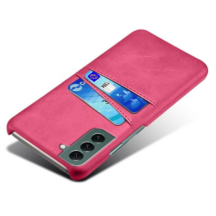 Bild 3,  Samsung Galaxy S24 Läderbelagt Skal Med Kortfack Rosa - Teknikhallen.se