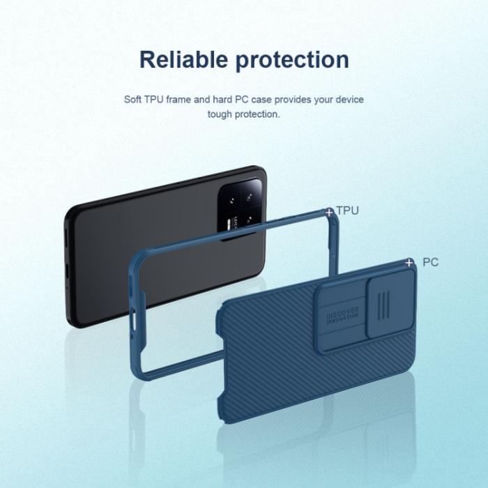Bild 4, NILLKIN NILLKIN Xiaomi 13 5G Skal CamShield Pro Blå - Teknikhallen.se