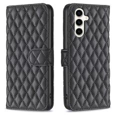  Samsung Galaxy S24 FE Fodral Diamond L&auml;der Svart - Teknikhallen.se