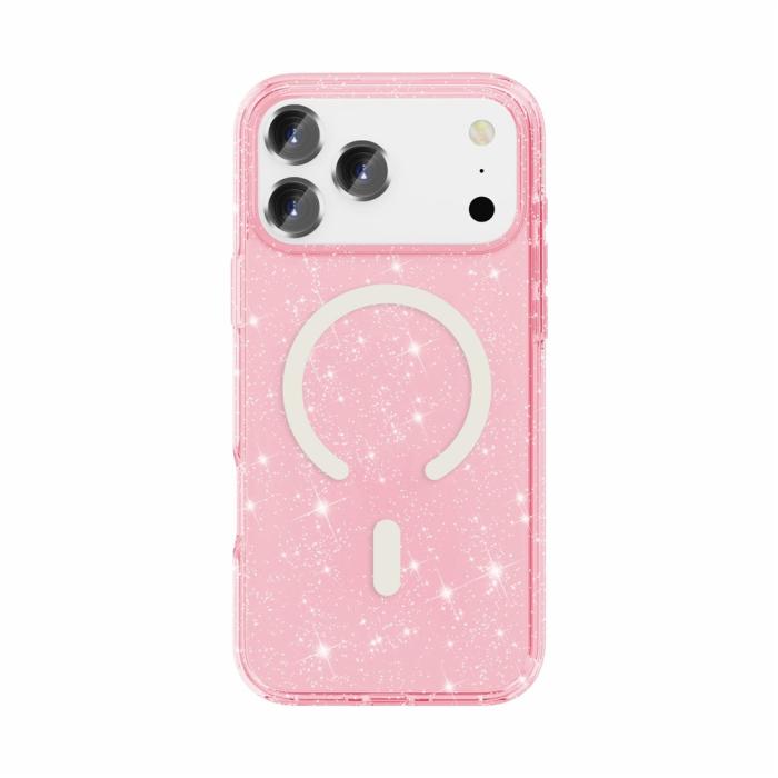Bild 6,  iPhone 17 Pro Max Skal MagSafe Glitter Rosa - Teknikhallen.se