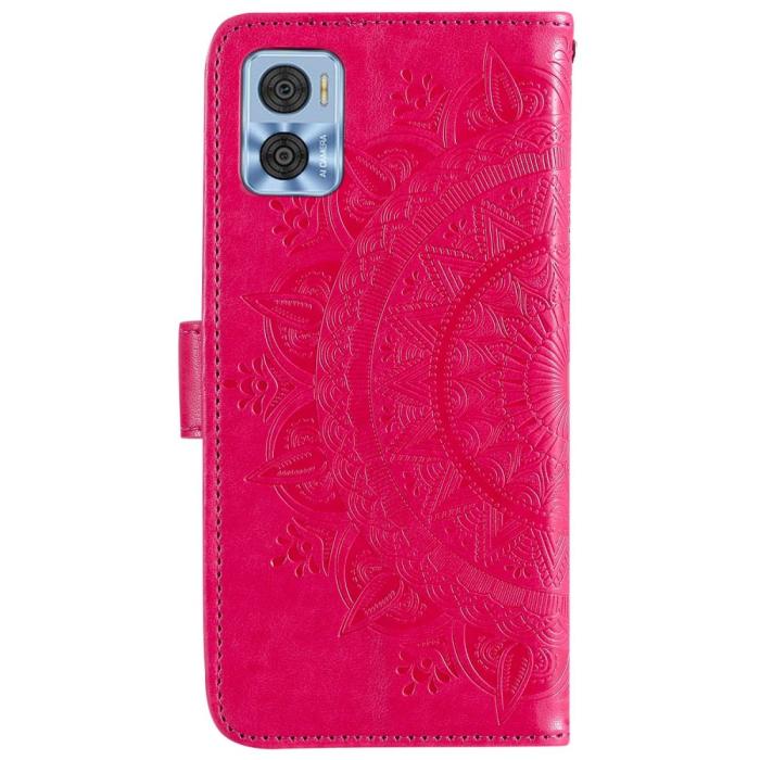 Bild 5,  Motorola Moto E22i Fodral Mandala Läder Rosa - Teknikhallen.se