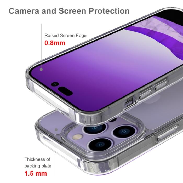 Bild 3,  iPhone 14 Pro Max Skal Shockproof Hybrid Akryl/TPU Svart - Teknikhallen.se