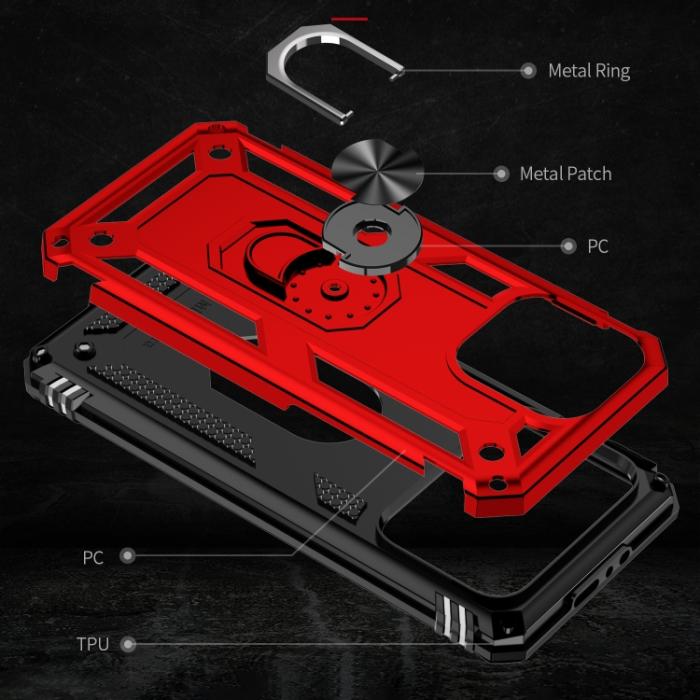 Bild 5,  iPhone 15 Pro Skal Hybrid Armor Ring Röd - Teknikhallen.se