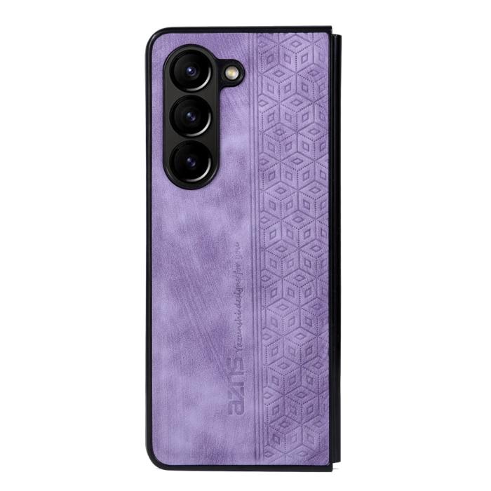 Bild 2, AZNS AZNS Galaxy Z Fold 5 Fodral Med Tryck Lila - Teknikhallen.se