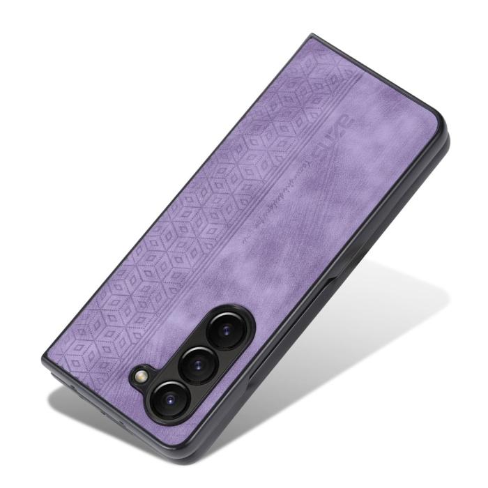 Bild 3, AZNS AZNS Galaxy Z Fold 5 Fodral Med Tryck Lila - Teknikhallen.se