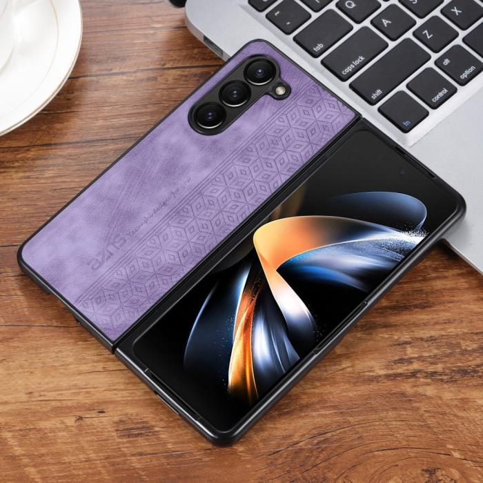 Bild 4, AZNS AZNS Galaxy Z Fold 5 Fodral Med Tryck Lila - Teknikhallen.se