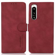 KHAZNEH KHAZNEH Sony Xperia 5 IV Fodral Retro L&auml;der R&ouml;d - Teknikhallen.se