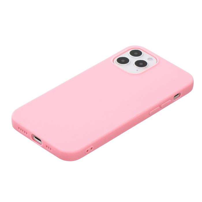Bild 2,  iPhone 12 / 12 Pro - Solid Matt TPU Skal - Ljus Rosa - Teknikhallen.se