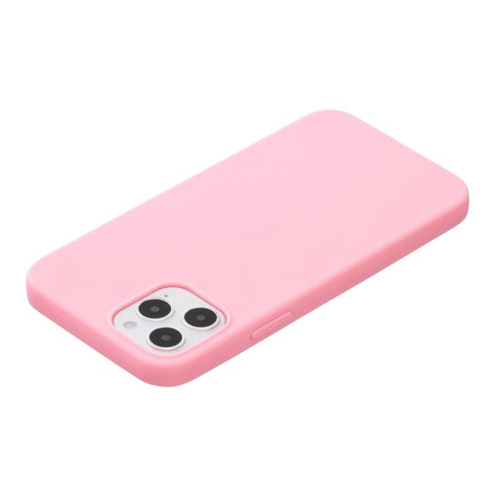 Bild 3,  iPhone 12 / 12 Pro - Solid Matt TPU Skal - Ljus Rosa - Teknikhallen.se