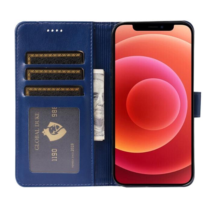 Bild 5,  iPhone 13 Mini - Läder Fodral - Blå - Teknikhallen.se