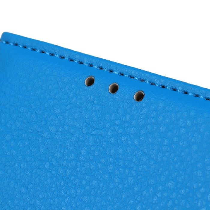 Bild 5,  Samsung Galaxy S20 Ultra - Litchi Plånboksfodral - Blå - Teknikhallen.se