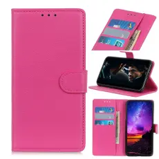 Samsung Galaxy S20 Ultra - Litchi Pl&aring;nboksfodral - Rosa - Teknikhallen.se