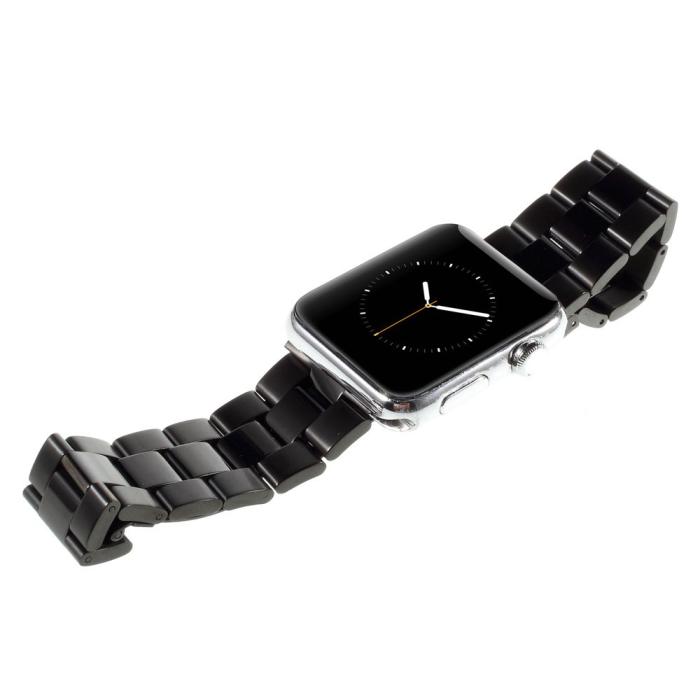 Bild 3,  Metallarmband Apple Watch 42/44/45/46/49 mm Svart - Teknikhallen.se