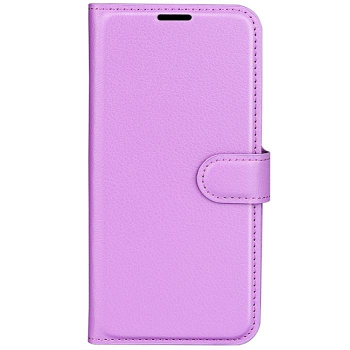 Bild 5,  Samsung Galaxy S24 Plus Fodral Litchi Textur Lila - Teknikhallen.se