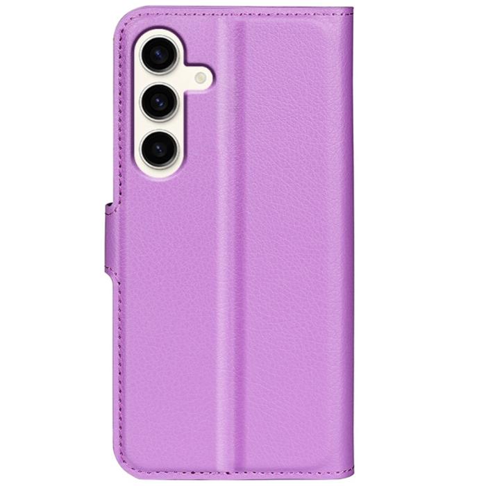 Bild 6,  Samsung Galaxy S24 Plus Fodral Litchi Textur Lila - Teknikhallen.se