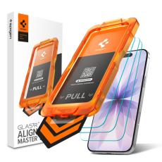 Spigen Spigen iPhone 17 3-PACK Sk&auml;rmskydd ALM GLAS.tR H&auml;rdat Glas - Teknikhallen.se