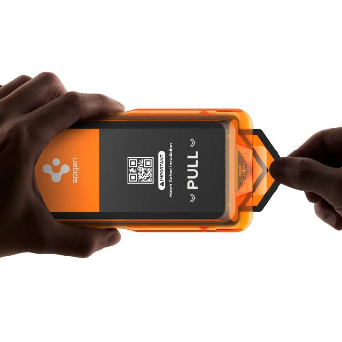 Bild 3, Spigen Spigen iPhone 17 3-PACK Skärmskydd ALM GLAS.tR Härdat Glas - Teknikhallen.se