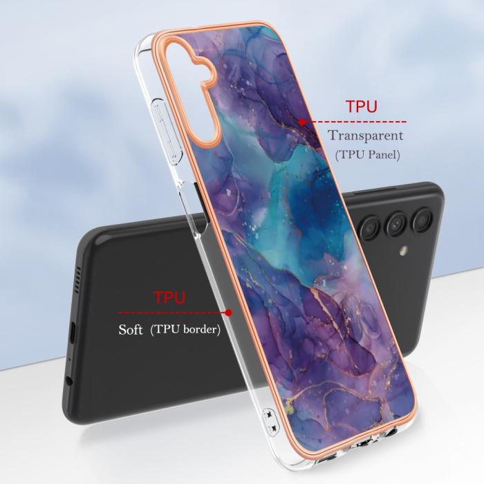 Bild 6,  Samsung Galaxy A34 5G Skal Marmor TPU Lila - Teknikhallen.se