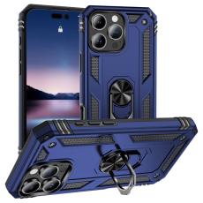  iPhone 16 Pro Max Skal Shockproof Hybrid Ring Bl&aring; - Teknikhallen.se