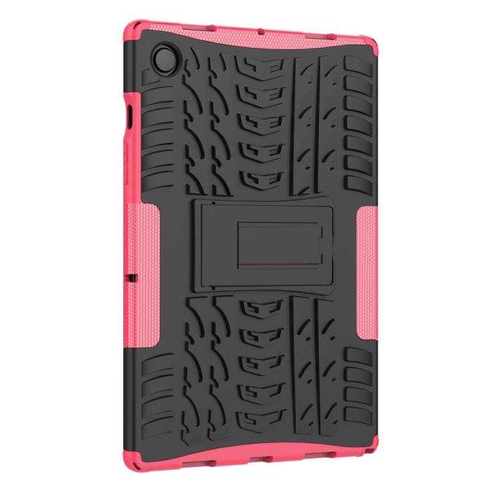 Bild 3,  Samsung Galaxy Tab A8 10.5 (2021) Skal Rugged Kickstand Armor Rosa - Teknikhallen.se