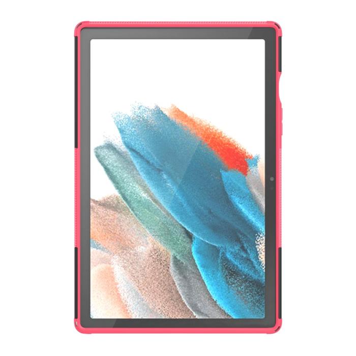 Bild 4,  Samsung Galaxy Tab A8 10.5 (2021) Skal Rugged Kickstand Armor Rosa - Teknikhallen.se