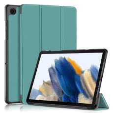  Samsung Galaxy Tab A9 Plus Fodral Tri-Fold PU L&auml;der Svartgr&ouml;n - Teknikhallen.se