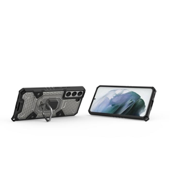 Bild 4,  Samsung Galaxy S22 Skal Ring Shockproof Hybrid Grå - Teknikhallen.se