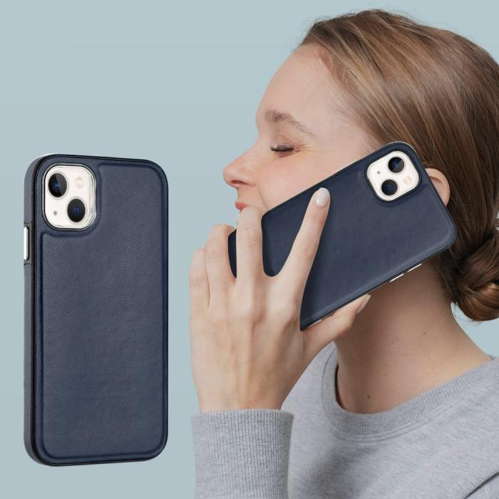 Bild 5,  iPhone 15 Skal Läderbelagt Safirblå - Teknikhallen.se
