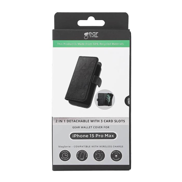 Bild 2, Gear GEAR iPhone 15 Pro Max 2in1 MagSafe Magnet Fodral / Skal Svart - Teknikhallen.se
