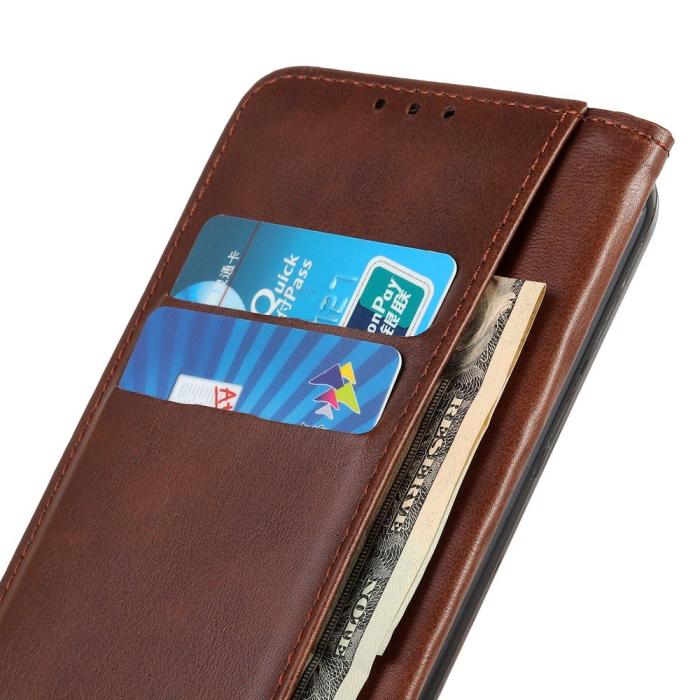 Bild 4,  Samsung Galaxy S23 Plus Flip Fodral Split Läder Brun - Teknikhallen.se